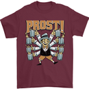 Prost German Oktoberfest Beer Mens T-Shirt 100% Cotton Maroon