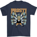 Prost German Oktoberfest Beer Mens T-Shirt 100% Cotton Navy Blue