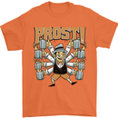 Prost German Oktoberfest Beer Mens T-Shirt 100% Cotton Orange