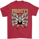 Prost German Oktoberfest Beer Mens T-Shirt 100% Cotton Red