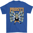 Prost German Oktoberfest Beer Mens T-Shirt 100% Cotton Royal Blue
