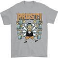 Prost German Oktoberfest Beer Mens T-Shirt 100% Cotton Sports Grey