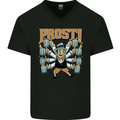 Prost German Oktoberfest Beer Mens V-Neck Cotton T-Shirt Black