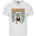 Prost German Oktoberfest Beer Mens V-Neck Cotton T-Shirt White