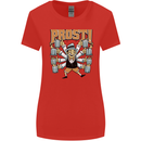 Prost German Oktoberfest Beer Womens Wider Cut T-Shirt Red