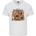 Prost to Oktoberfest German Beer Festival Mens V-Neck Cotton T-Shirt White