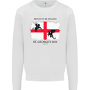 Proud to Be English St Georges Day Flag Kids Sweatshirt Jumper White
