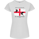 Proud to Be English St Georges Day Flag Womens Petite Cut T-Shirt White