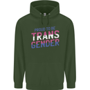 Proud to Be Transgender LGBT Childrens Kids Hoodie Forest Green