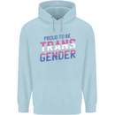 Proud to Be Transgender LGBT Childrens Kids Hoodie Light Blue