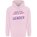 Proud to Be Transgender LGBT Childrens Kids Hoodie Light Pink