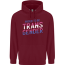 Proud to Be Transgender LGBT Childrens Kids Hoodie Maroon
