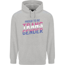 Proud to Be Transgender LGBT Childrens Kids Hoodie Sports Grey