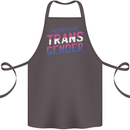 Proud to Be Transgender LGBT Cotton Apron 100% Organic Dark Grey