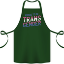 Proud to Be Transgender LGBT Cotton Apron 100% Organic Forest Green