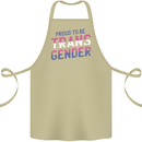Proud to Be Transgender LGBT Cotton Apron 100% Organic Khaki