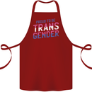 Proud to Be Transgender LGBT Cotton Apron 100% Organic Maroon