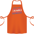 Proud to Be Transgender LGBT Cotton Apron 100% Organic Orange