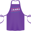 Proud to Be Transgender LGBT Cotton Apron 100% Organic Purple