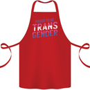Proud to Be Transgender LGBT Cotton Apron 100% Organic Red
