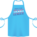 Proud to Be Transgender LGBT Cotton Apron 100% Organic Turquoise