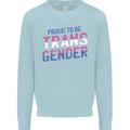 Proud to Be Transgender LGBT Kids Sweatshirt Jumper Light Blue