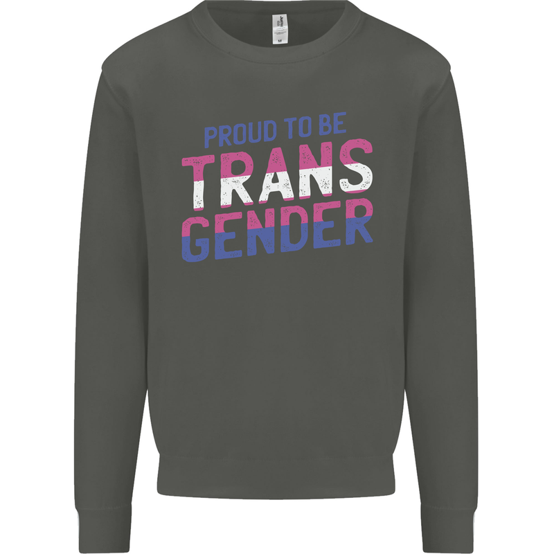 Proud to Be Transgender LGBT Kids Sweatshirt Jumper Storm Grey