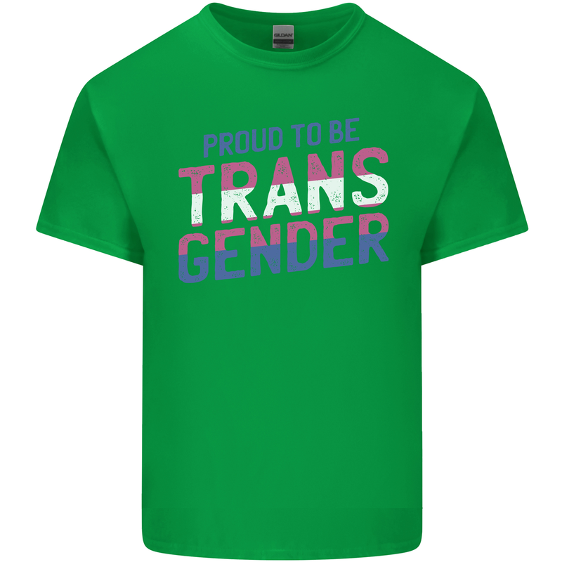 Proud to Be Transgender LGBT Mens Cotton T-Shirt Tee Top Irish Green