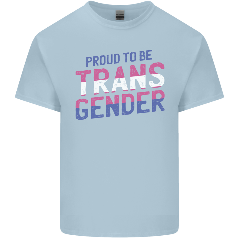 Proud to Be Transgender LGBT Mens Cotton T-Shirt Tee Top Light Blue