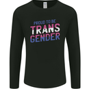 Proud to Be Transgender LGBT Mens Long Sleeve T-Shirt Black