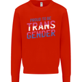 Proud to Be Transgender LGBT Mens Sweatshirt Jumper Bright Red
