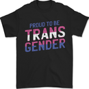Proud to Be Transgender LGBT Mens T-Shirt 100% Cotton Black