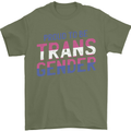Proud to Be Transgender LGBT Mens T-Shirt 100% Cotton Military Green