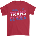 Proud to Be Transgender LGBT Mens T-Shirt 100% Cotton Red
