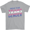 Proud to Be Transgender LGBT Mens T-Shirt 100% Cotton Sports Grey