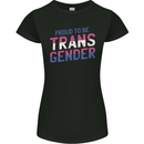 Proud to Be Transgender LGBT Womens Petite Cut T-Shirt Black