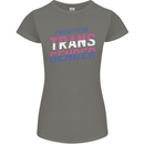 Proud to Be Transgender LGBT Womens Petite Cut T-Shirt Charcoal