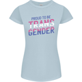 Proud to Be Transgender LGBT Womens Petite Cut T-Shirt Light Blue