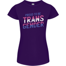 Proud to Be Transgender LGBT Womens Petite Cut T-Shirt Purple
