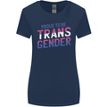 Proud to Be Transgender LGBT Womens Wider Cut T-Shirt Navy Blue