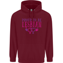 Proud to Be a Lesbian LGBT Gay Pride Awareness Childrens Kids Hoodie Maroon