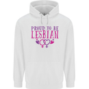 Proud to Be a Lesbian LGBT Gay Pride Awareness Childrens Kids Hoodie White