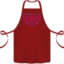 Proud to Be a Lesbian LGBT Gay Pride Awareness Cotton Apron 100% Organic Maroon