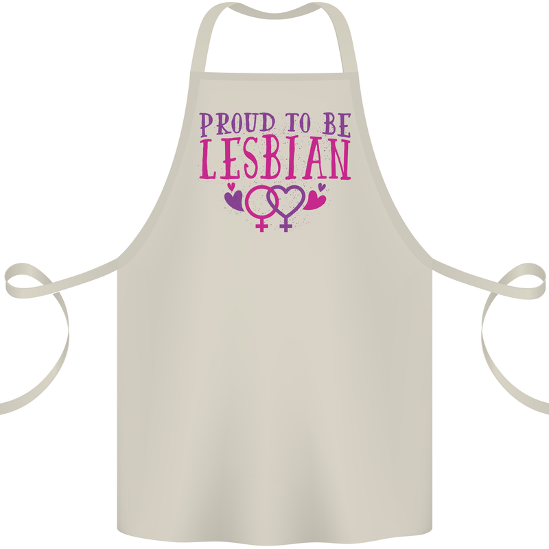Proud to Be a Lesbian LGBT Gay Pride Awareness Cotton Apron 100% Organic Natural