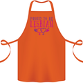 Proud to Be a Lesbian LGBT Gay Pride Awareness Cotton Apron 100% Organic Orange