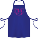 Proud to Be a Lesbian LGBT Gay Pride Awareness Cotton Apron 100% Organic Royal Blue