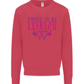 Proud to Be a Lesbian LGBT Gay Pride Awareness Kids Sweatshirt Jumper Heliconia