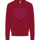 Proud to Be a Lesbian LGBT Gay Pride Awareness Kids Sweatshirt Jumper Red