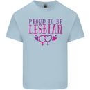 Proud to Be a Lesbian LGBT Gay Pride Awareness Kids T-Shirt Childrens Light Blue
