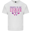 Proud to Be a Lesbian LGBT Gay Pride Awareness Kids T-Shirt Childrens White